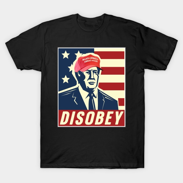 Disobey Big Face, Conspiracy Theory, Disobey Illuminati Lies T-Shirt by masterpiecesai